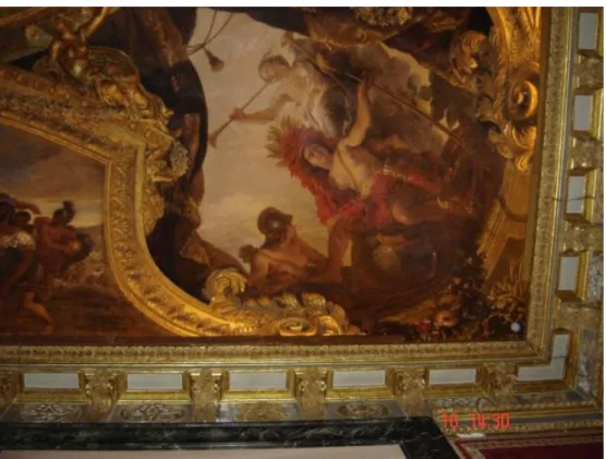 Figura 2: Teto da antessala do Salão dos Espelhos do Palácio de Versalhes  Fonte: Arquivo da autora 
