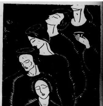 Figura 2: Desenho feito por Cecília Meireles para ilustrar o poema “Caminho da Glória”,  do poeta Simbolista Cruz e Souza (FESTA, 1934, p