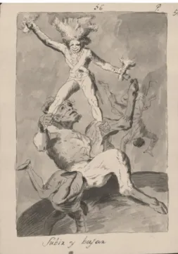 Figura 3: Subir y bajar. Capricho 56, da  série Los Caprichos de Goya (1797-1799)  (Fonte: Museo del Prado) 