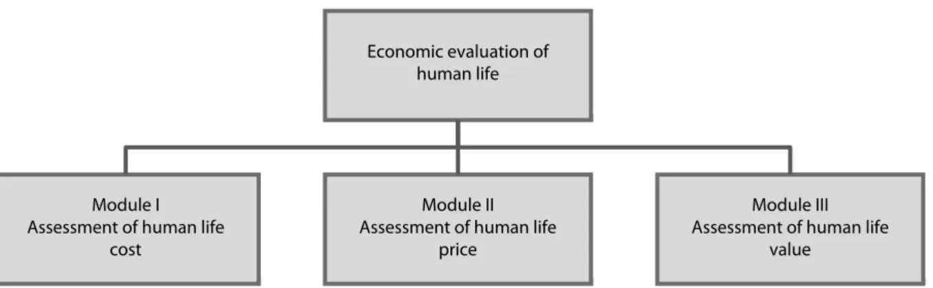 Table 1 Applicable approaches, methods, and types for the assessment of human life cost 
