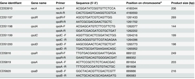Table 2. Sequences and characteristics of primers used in quantitative RT-PCR.