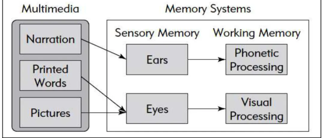 Figure 1 Redundancy Principle (Clark &amp; Mayer, 2008) 