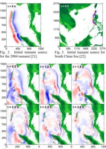 Fig. 2.  Initial tsunami source  for the 2004 tsunami [21]. 
