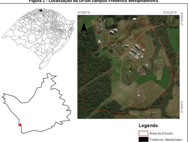 Figura 1 - Localização da UFSM campus Frederico Westphalen/RS  