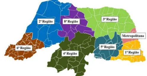 Figura 1 – Rio Grande do Norte - divisão por regiões de saúde