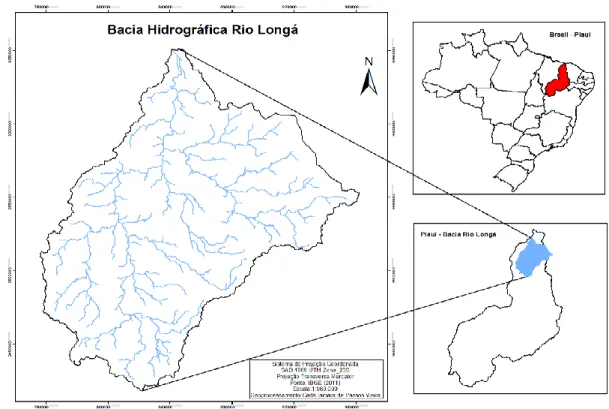 Figura 1 - Mapa de localização da bacia do rio Longá. 