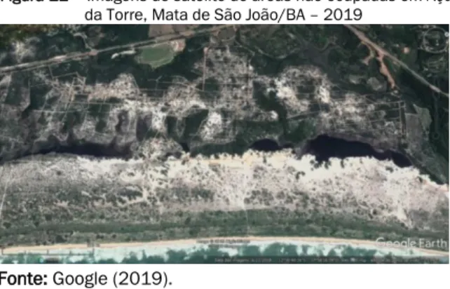 Figura 11 – Imagens de satélite de áreas não ocupadas em Açu                       da Torre, Mata de São João/BA – 2019 