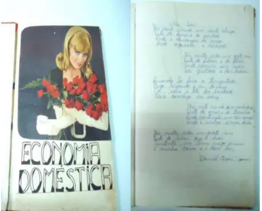 Figura 1 - Cópia da abertura do caderno de economia doméstica da ex-aluna de 1972 