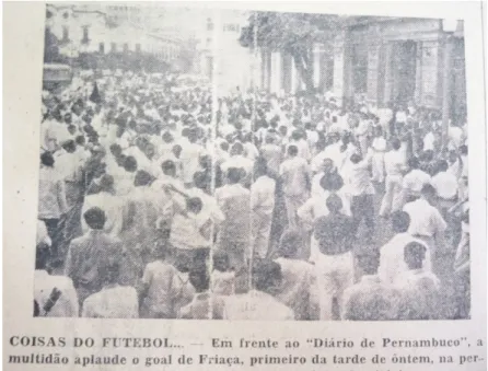 Figure 6: Crowd listening to the final World Cup match outside  