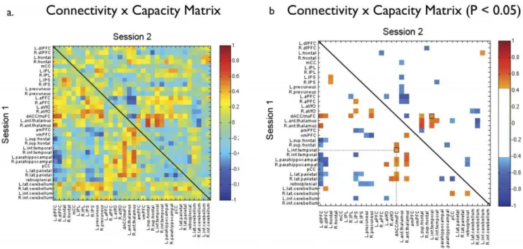 Table 2. Correlations between VSTM capacity and intra- intra-module connection density, and between intra-module connectivity.