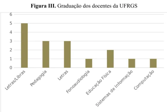 Figura III. Graduação dos docentes da UFRGS