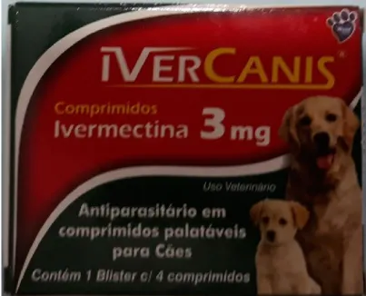 FIGURA 1 –  Imagem  fotográfica  da  apresentação comercial  do  comprimido  de  ivermectina  de  3  mg administrado no paciente do presente relato.
