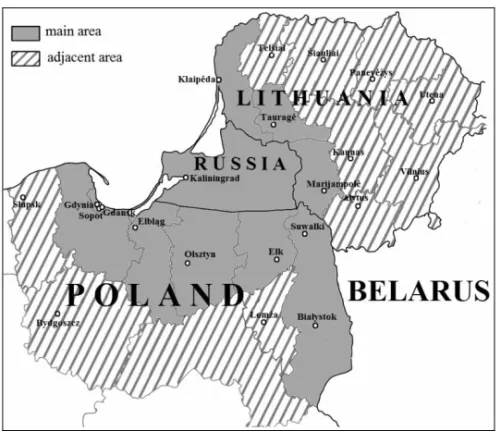 Fig. 4. The region of the Lithuania-Poland-Russia neighbourhood programme 