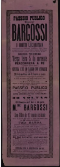 Figure 1  Anonym. 1882 . Bargossi. (20 cm X 59 cm). Poster printed at the  Lallement Frères, Typ