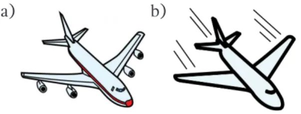 Figura 8  pictogramas no app Let me Talk: a) Aeronave e b) Voar. Fonte: arasaac.