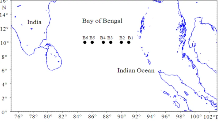 Fig. 1. Location of sampling site in the Bay of Bengal 