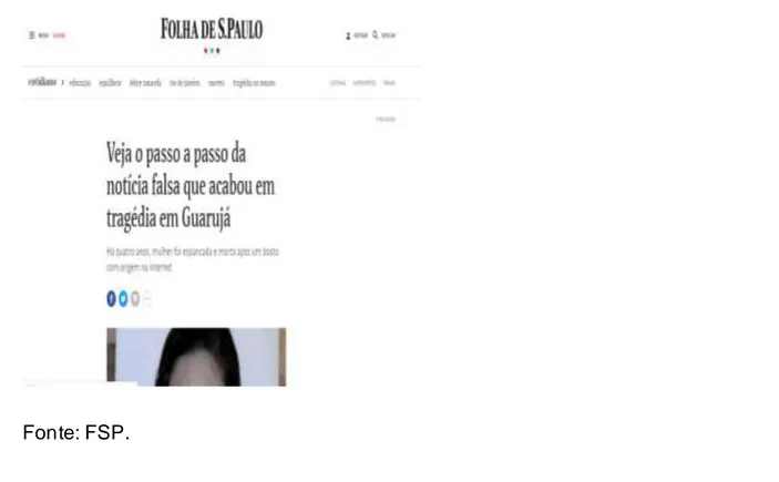 Figura  5  -  Folha  de  São  Paulo  faz  reportagem  falando  como  foi  cada  acontecimento relacionado ao caso de Fabiane