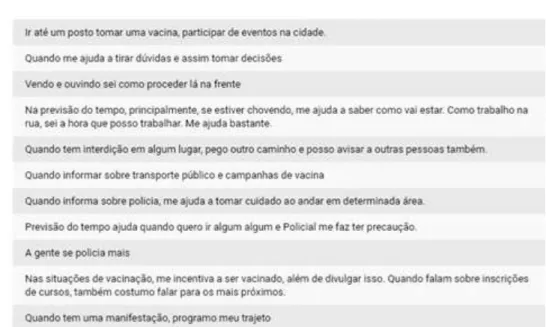 Gráfico 8: Utilidade da informação (2) 