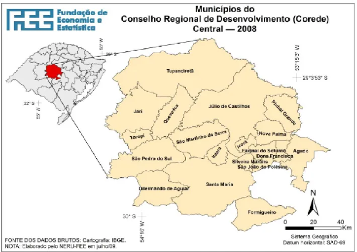 Figura 1 - COREDE: Região Central/ RS