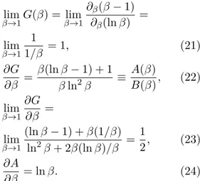 Figura 1: Func¸˜oes G(β) e F(α) maiores do que 1 no dom´ınio especificado pela condic¸˜ao (i).