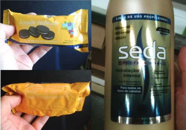 Figure 3  Examples of packaging in which visibility and readability problems  are explicit.