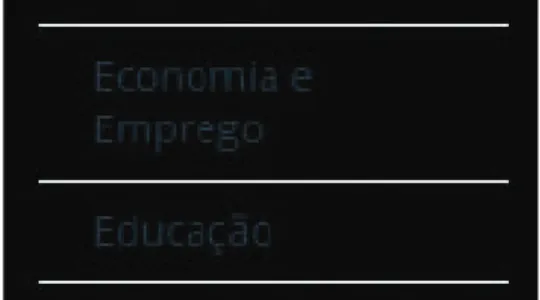 Figura 3  Detalhe dos links após selecionar  a opção de “alto contraste” na  versão atual do Portal Brasil