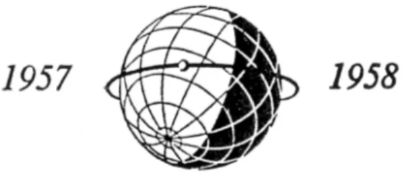 Figure 3. The IGY, already organized by the second half of the 20th Century, was more careful with its outward image and  de-signed a logotype for the International Geophysical Year.