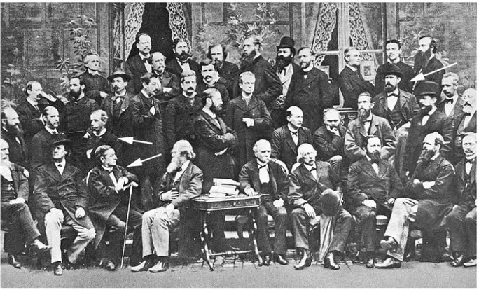 Figure 4. Picture of the assistants to the meteorological congress in Rome in 1879, where the realization of the First Polar Year was approved