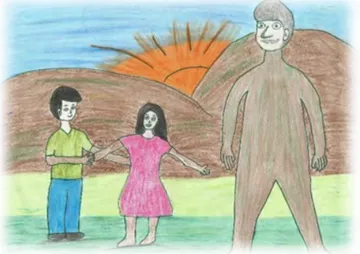 Figura 1- Desenho produzido por indígenas no Projeto Pibid Diversidade