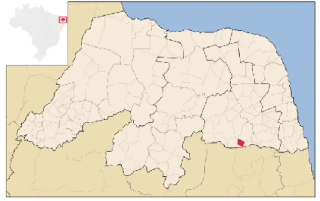 Figura 2: Localização do município Monte das Gameleiras- Gameleiras-RN. 