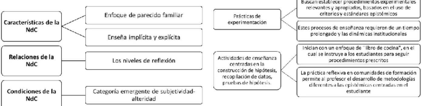 Figura 5 – Principales Características de la NdC desde el enfoque de parecido familiar 