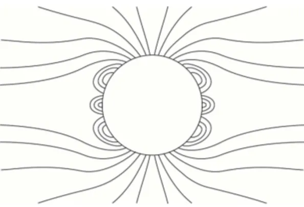Fig. 1: Schematic representation of coronal holes over the polar caps of a quiet Sun. This figure is an adaptation based on Fig