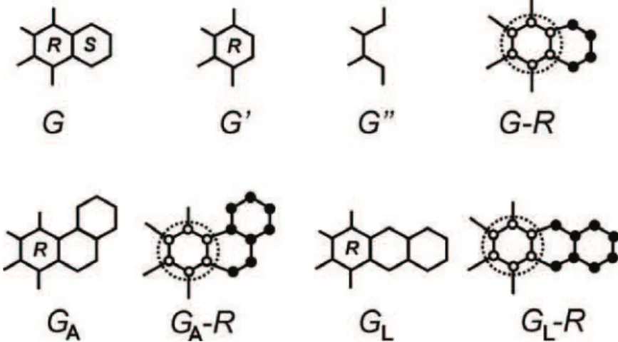 Fig. 2. The notation used. The encircled vertices are those that have been deleted. 