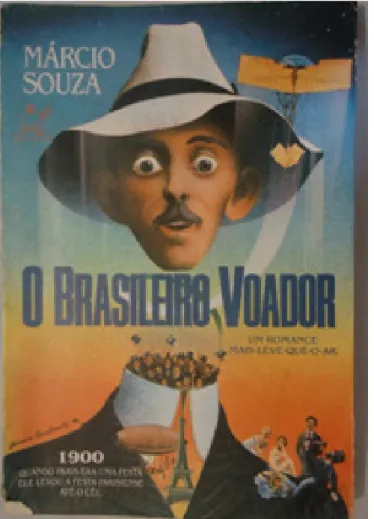 Figura 1 - Capa e ilustrações de Romero Cavalcanti para a 1ª edição de O brasileiro voador.