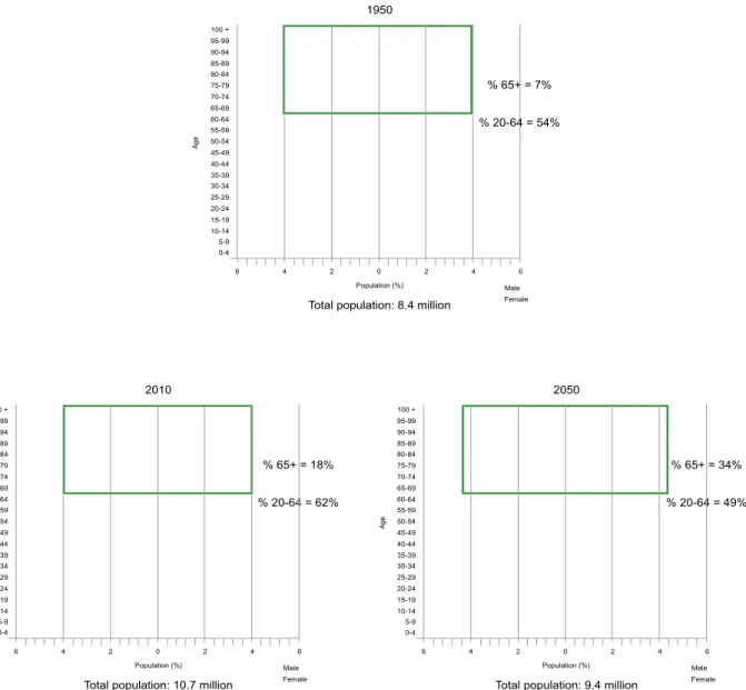 Figure 9 - Portugal’s population pyramids highlight an aging population