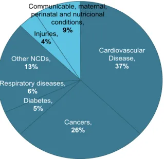 Figure 10 - Non-communicable diseases (NCDs) account for most deaths in Portugal. 