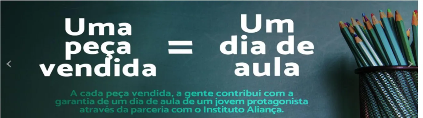 Figura 4: Nova campanha de ação social da Euzaria. Fonte: www.euzaria.com.br 