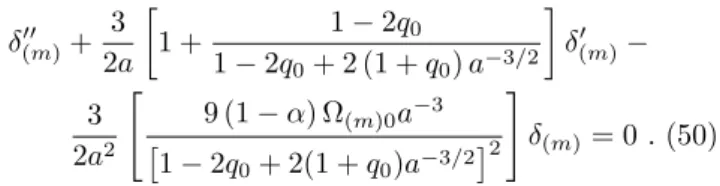 Figura 2 - Dependˆ encia do parˆ ametro atual de desacelera¸ c˜ ao q 0