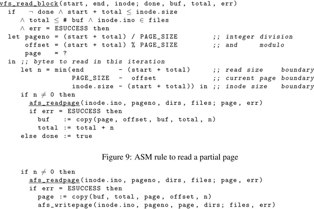 Figure 9: ASM rule to read a partial page