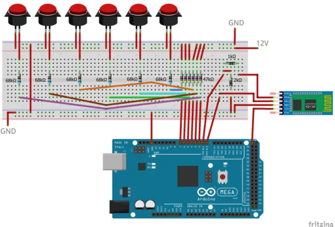 Figure 18: Schematic of the circuit utilized for the Playware object 