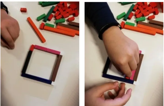 Figura 7 - Tentativa de construção de quadrados com os lados todos diferentes 