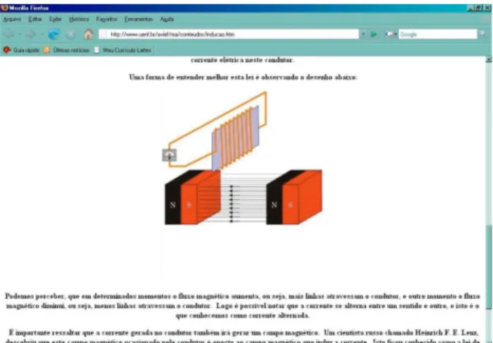 Figura 14 - Tela capturada da Se¸c˜ ao de Conte´ udos Te´ oricos, acess´ıvel atrav´ es do Software Cliente.