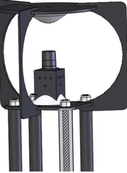 Figura 3.1:2 - Cabeça do robô e suporte da câmara e espelho 