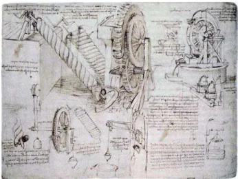 Figura 4 - Dispositivos hidrot´ecnicos projetados por Leonardo da Vinci na d´ ecada de 1480