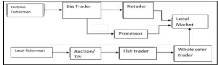 Figure 3  Supply chain of Tuna Commodity (%) in  Pelabuhanratu 