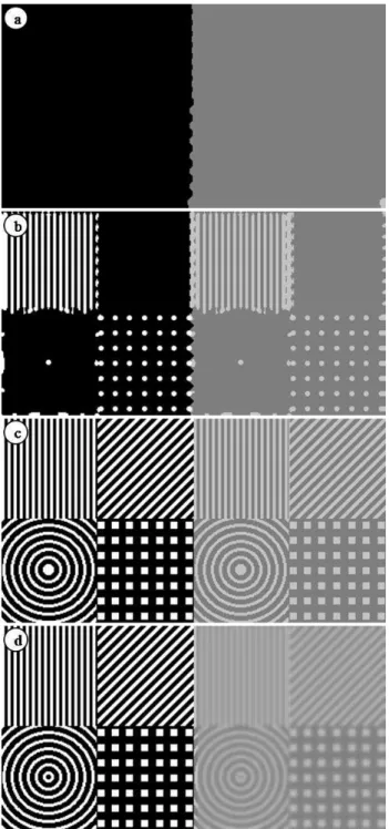 Figure 4. Results of the filtration of detailed speckle-free image  using: a) SAF, b) Median filter, c) MSE filter by reconstruction, 
