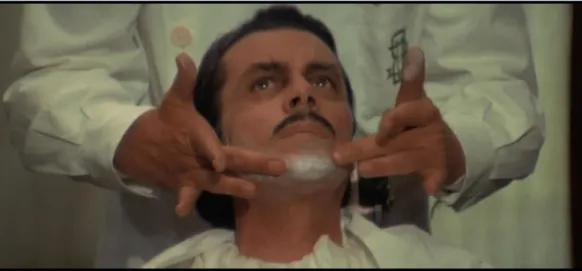 Fig. 2: Aschenbach na barbearia. 