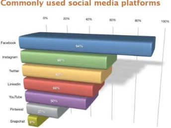 Figura 1 - Redes Sociais mais utilizadas.  