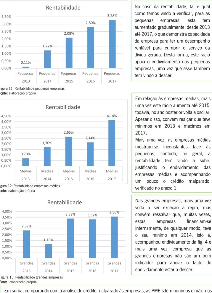 Figura 11: Rentabilidade pequenas empresas  Fonte: elaboração própria 