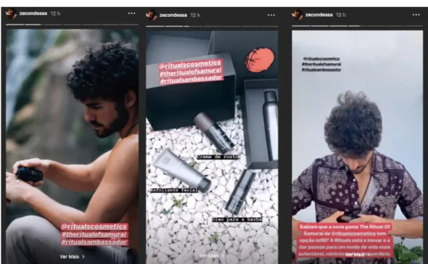 Figura 9: Conteúdo desenvolvido para histórias de Instagram  Fonte: Página de Instagram @zecondessa 